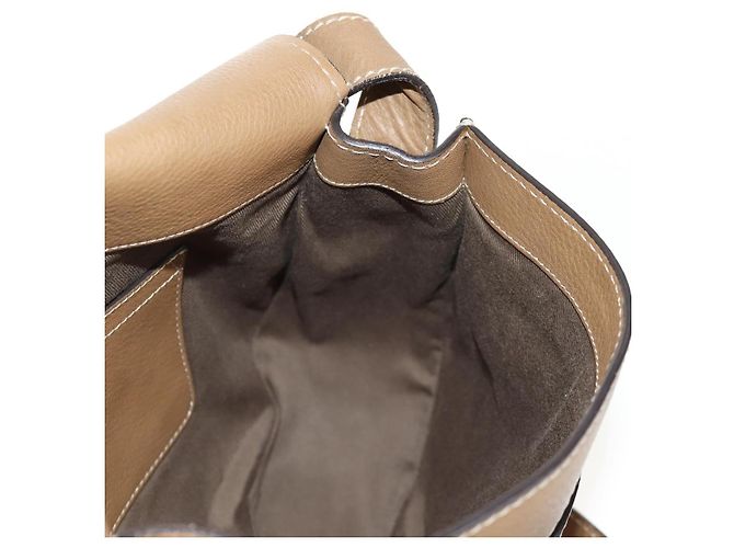 Chloé Borsa a Spalla Chloe Mercy in Pelle Beige Oro Auth am10151 D'oro - vista 23