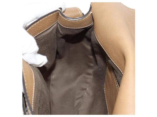 Chloé Borsa a Spalla Chloe Mercy in Pelle Beige Oro Auth am10151 D'oro - vista 24