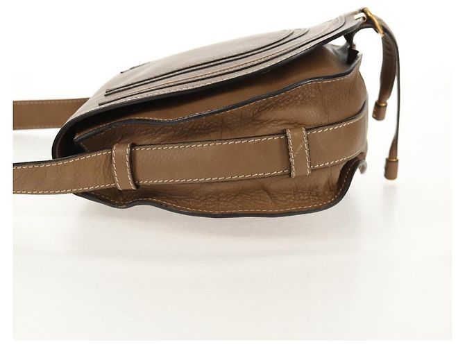 Chloé Borsa a Spalla Chloe Mercy in Pelle Beige Oro Auth am10151 D'oro - vista 3
