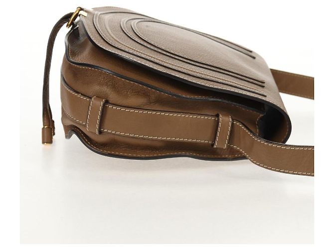 Chloé Borsa a Spalla Chloe Mercy in Pelle Beige Oro Auth am10151 D'oro - vista 4