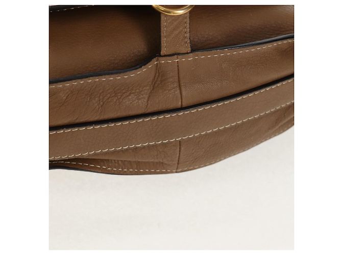 Chloé Borsa a Spalla Chloe Mercy in Pelle Beige Oro Auth am10151 D'oro - vista 6