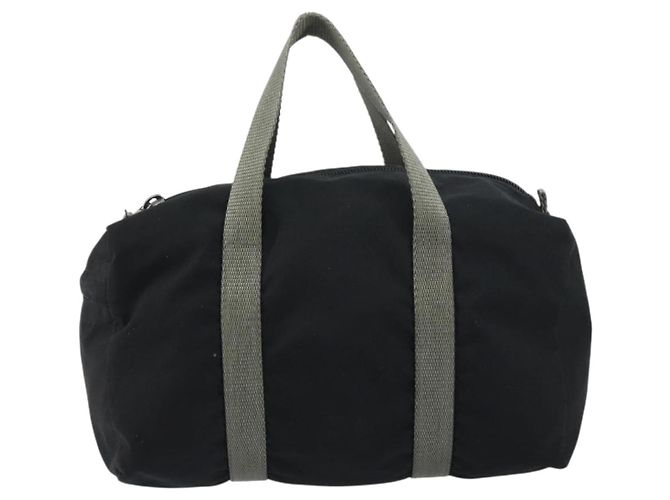 PRADA Borsa sportiva in nylon nera e argento Auth am10157 Nero - vista 13