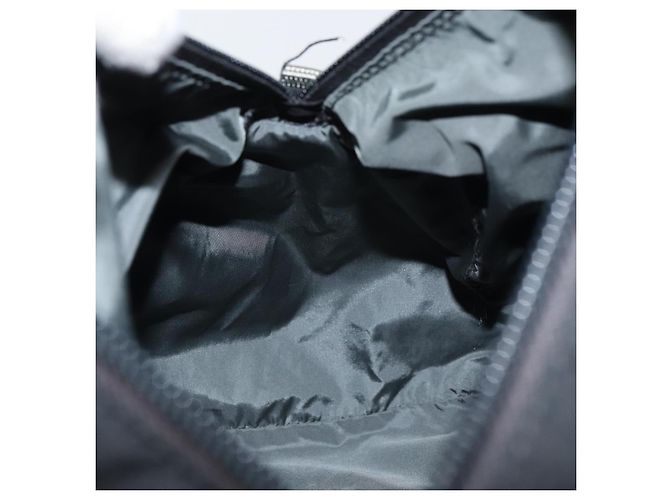 PRADA Borsa sportiva in nylon nera e argento Auth am10157 Nero - vista 19