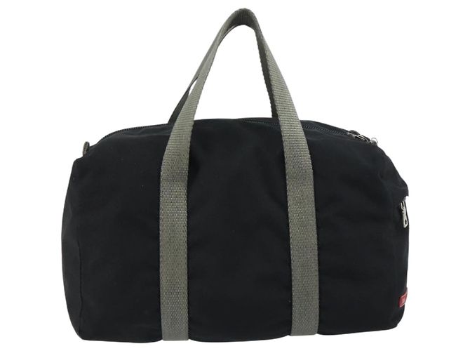 PRADA Borsa sportiva in nylon nera e argento Auth am10157 Nero - vista 2