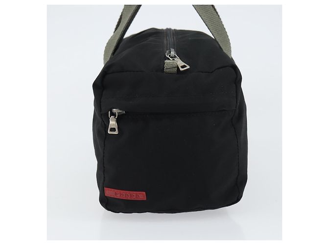 PRADA Borsa sportiva in nylon nera e argento Auth am10157 Nero - vista 4