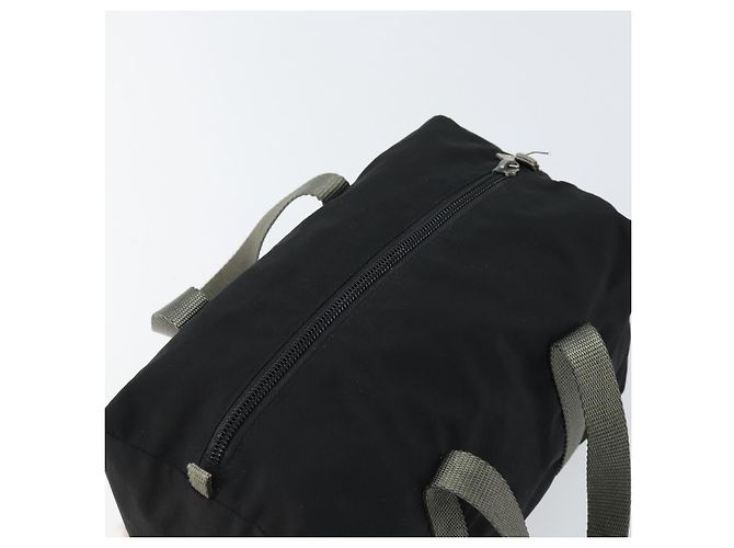 PRADA Borsa sportiva in nylon nera e argento Auth am10157 Nero - vista 6