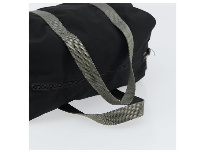 PRADA Borsa sportiva in nylon nera e argento Auth am10157 Nero - vista 7
