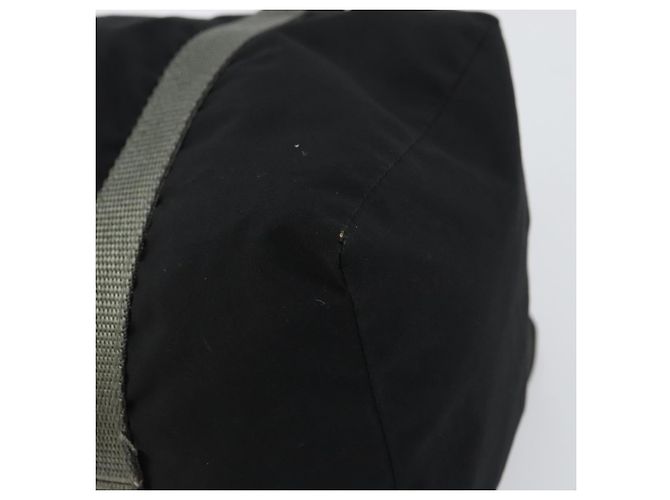 PRADA Borsa sportiva in nylon nera e argento Auth am10157 Nero - vista 9