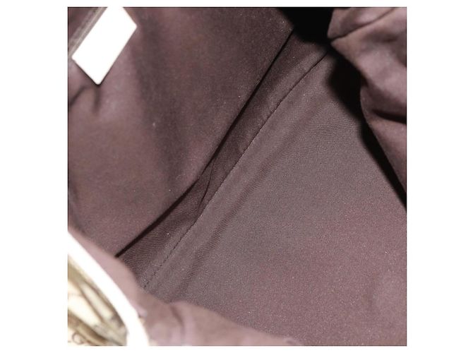 Borsa a Spalla GG Canvas Gucci Beige Argento 145856 Auth bs31883 - vista 11