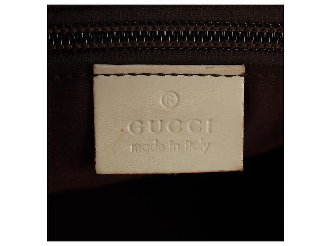 Borsa a Spalla GG Canvas Gucci Beige Argento 145856 Auth bs31883 - vista 22