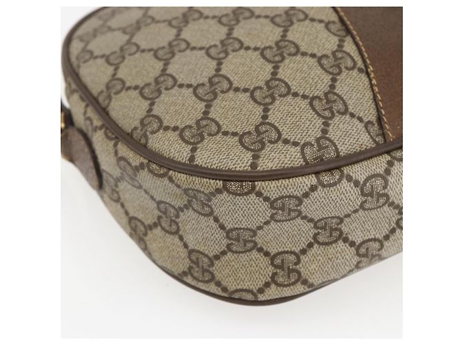 GUCCI GG Supreme Web Sherry Line Clutch Bag PVC Beige Oro 89 01 034 Auth 158515 - vista 15