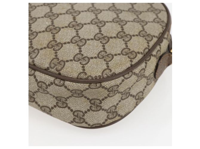 GUCCI GG Supreme Web Sherry Line Clutch Bag PVC Beige Oro 89 01 034 Auth 158515 - vista 16