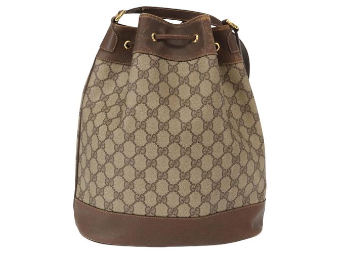 Borsa Sherry Line GG Supreme Web di GUCCI in PVC beige e rosso 41 02 085 Auth 156905 - vista 2