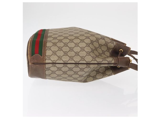 Borsa Sherry Line GG Supreme Web di GUCCI in PVC beige e rosso 41 02 085 Auth 156905 - vista 3