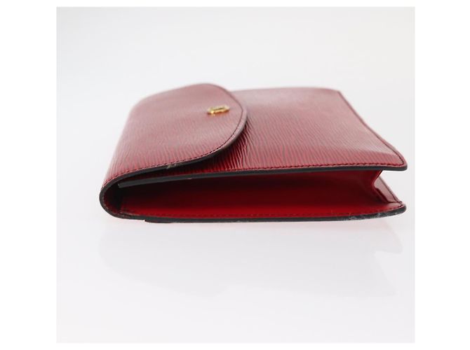 LOUIS VUITTON Clutch Epi Montaigne 27 Rosso M52657 LV Auth 157734 - vista 4