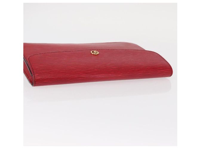 LOUIS VUITTON Clutch Epi Montaigne 27 Rosso M52657 LV Auth 157734 - vista 5