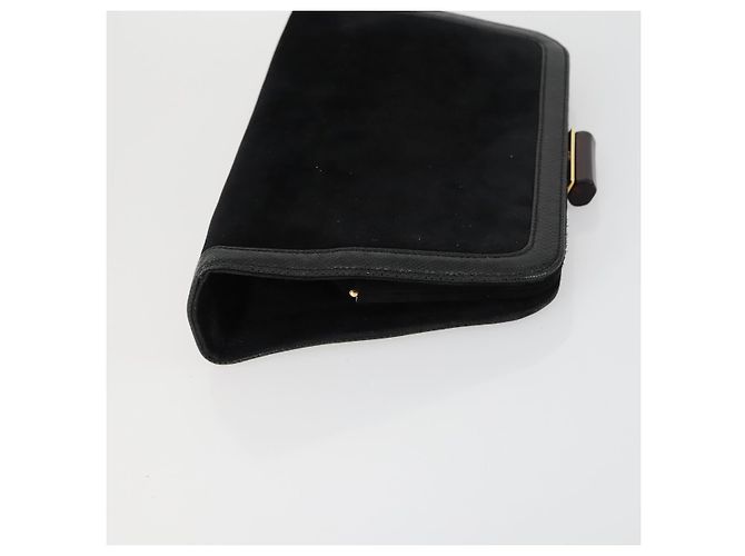 Borsa Gucci Bamboo Salvatore Ferragamo in pelle scamosciata 2 pezzi Nero Marrone Auth 154197 - vista 4