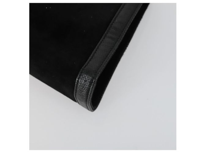 Borsa Gucci Bamboo Salvatore Ferragamo in pelle scamosciata 2 pezzi Nero Marrone Auth 154197 - vista 7