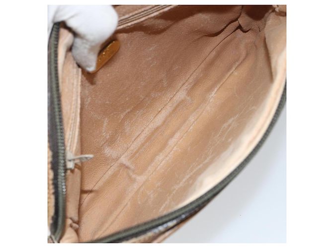 GUCCI GG Plus Supreme Clutch Bag PVC Beige Oro Auth bs31804 D'oro - vista 11