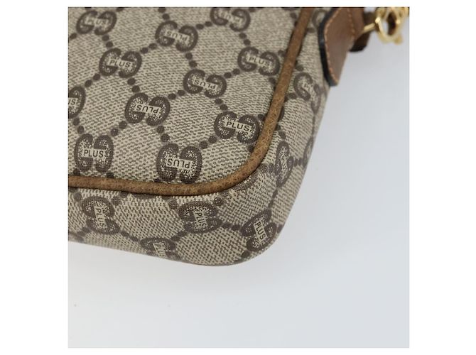 GUCCI GG Plus Supreme Clutch Bag PVC Beige Oro Auth bs31804 D'oro - vista 15
