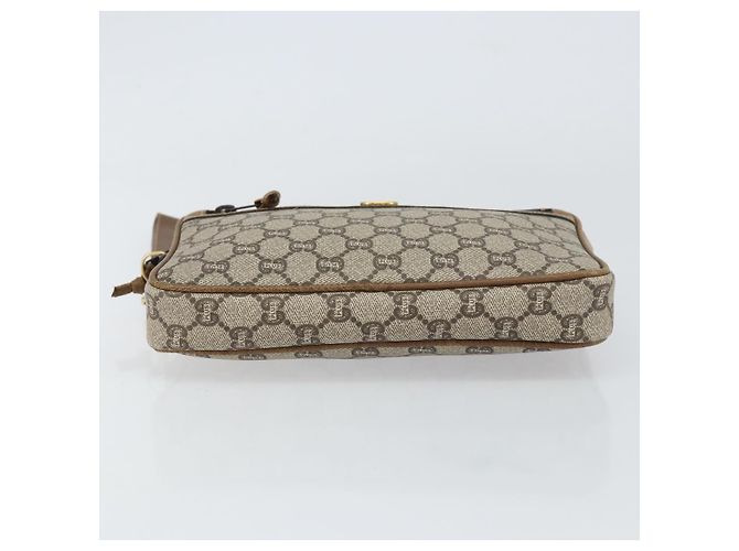 GUCCI GG Plus Supreme Clutch Bag PVC Beige Oro Auth bs31804 D'oro - vista 6