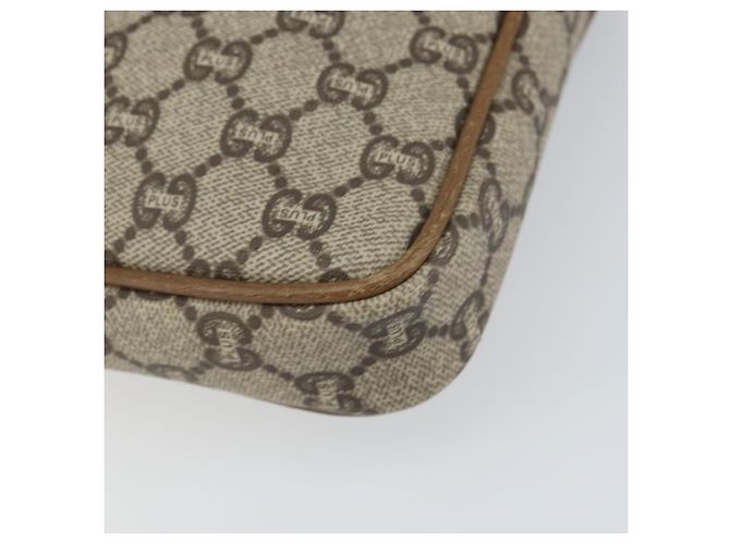 GUCCI GG Plus Supreme Clutch Bag PVC Beige Oro Auth bs31804 D'oro - vista 7