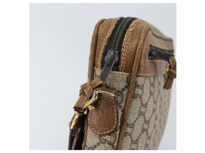 GUCCI GG Plus Supreme Clutch Bag PVC Beige Oro Auth bs31804 D'oro - vista 9