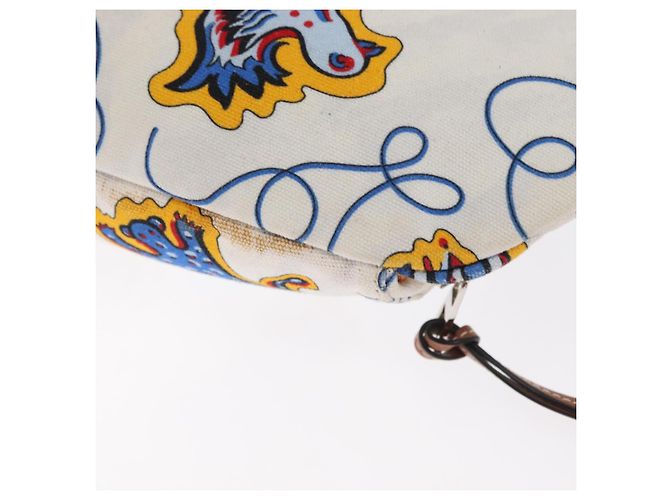 LOEWE Marsupio in Tela Bianco Argento Auth bs31816 - vista 16