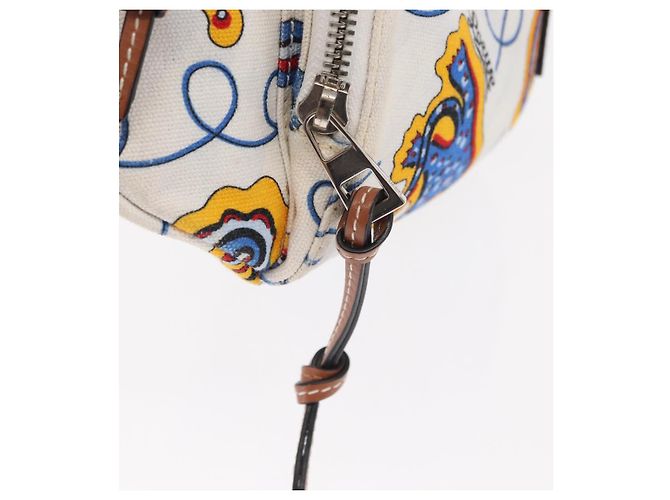 LOEWE Marsupio in Tela Bianco Argento Auth bs31816 - vista 19