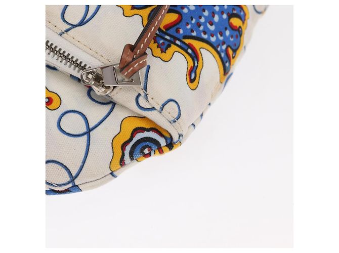 LOEWE Marsupio in Tela Bianco Argento Auth bs31816 - vista 9