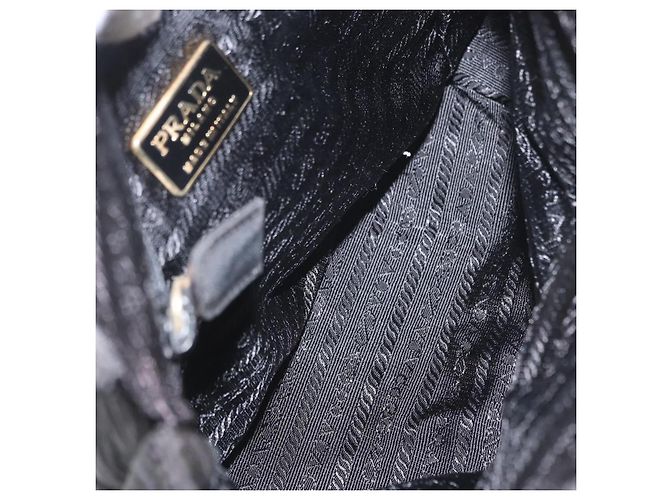 Borsa Prada Re-Edition 1995 Chain Tote in Re-Nylon trapuntato piccola Nero - vista 5