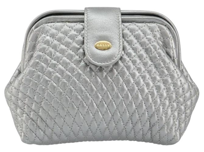 Pochette in pelle argento BALLY Auth 157887 - vista 13