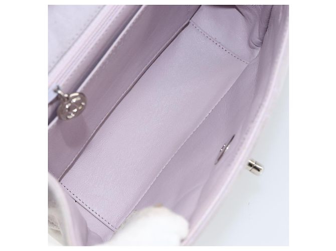 CHANEL Borsa Matelassé in Suede Viola Argento CC Auth 158159 Porpora - vista 10