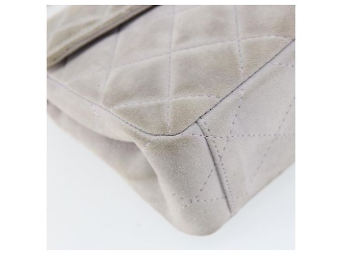 CHANEL Borsa Matelassé in Suede Viola Argento CC Auth 158159 Porpora - vista 14