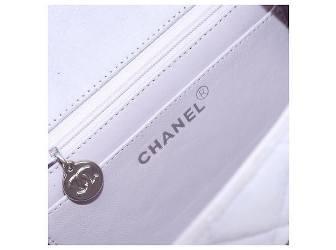 CHANEL Borsa Matelassé in Suede Viola Argento CC Auth 158159 Porpora - vista 19