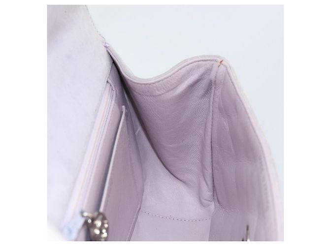 CHANEL Borsa Matelassé in Suede Viola Argento CC Auth 158159 Porpora - vista 20