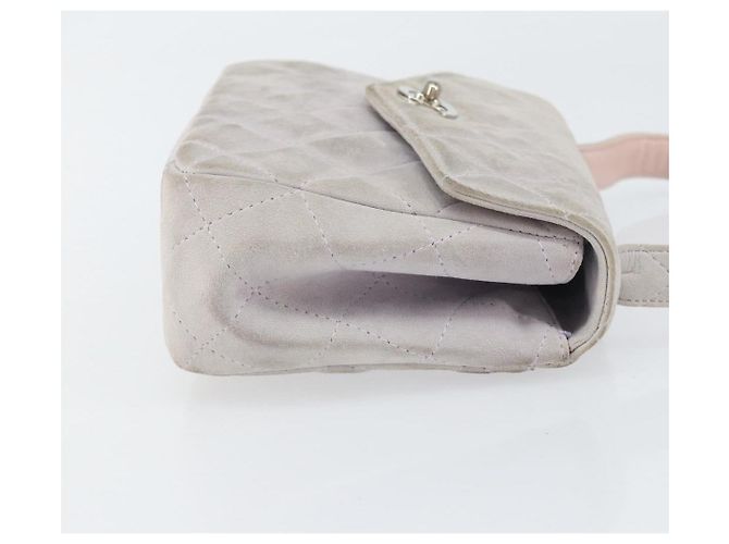 CHANEL Borsa Matelassé in Suede Viola Argento CC Auth 158159 Porpora - vista 3