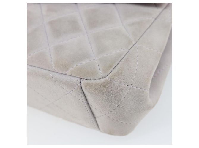 CHANEL Borsa Matelassé in Suede Viola Argento CC Auth 158159 Porpora - vista 9