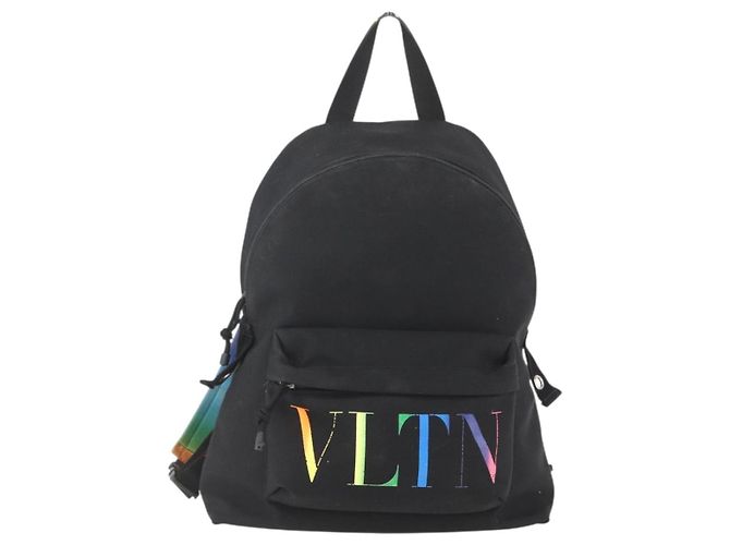 Mochila de nylon negra Valentino Auth ka1198 Negro - vista 13