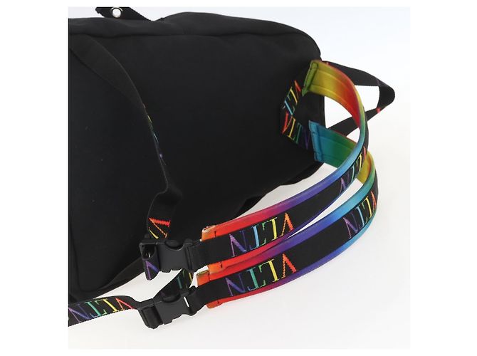 Mochila de nylon negra Valentino Auth ka1198 Negro - vista 8