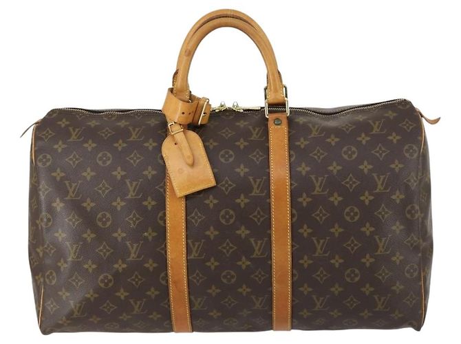LOUIS VUITTON Borsa Boston Monogram Keepall 50 M41426 LV Auth 155568 Monogramma - vista 13