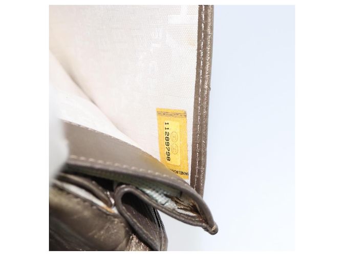 CHANEL Cartera Línea Cambon Piel de Cordero Marrón CC Auth 148574 Castaño - vista 12