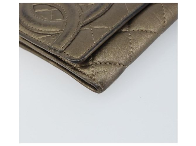 CHANEL Cartera Línea Cambon Piel de Cordero Marrón CC Auth 148574 Castaño - vista 14