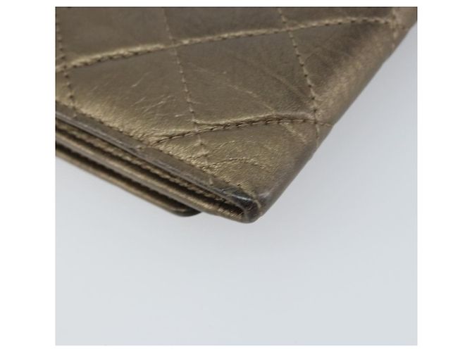 CHANEL Cartera Línea Cambon Piel de Cordero Marrón CC Auth 148574 Castaño - vista 16