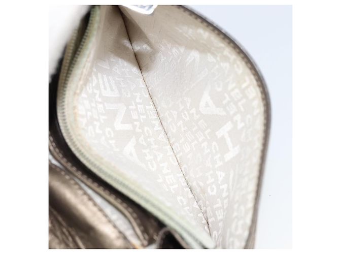 CHANEL Cartera Línea Cambon Piel de Cordero Marrón CC Auth 148574 Castaño - vista 21