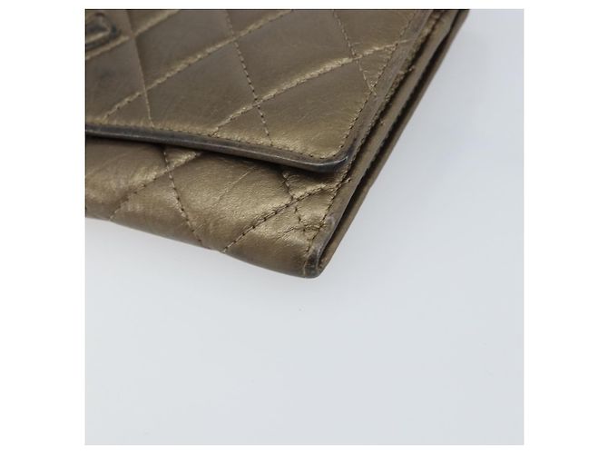 CHANEL Cartera Línea Cambon Piel de Cordero Marrón CC Auth 148574 Castaño - vista 7