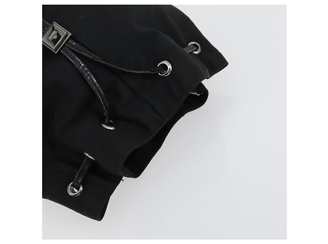 Gucci Borsa a Mano Pouch Nylon Smalto 3 Set Nero Marrone Auth ar13915 - vista 12
