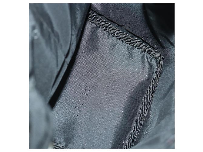 Gucci Borsa a Mano Pouch Nylon Smalto 3 Set Nero Marrone Auth ar13915 - vista 14