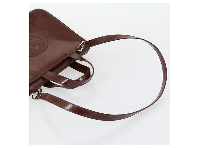 Gucci Borsa a Mano Pouch Nylon Smalto 3 Set Nero Marrone Auth ar13915 - vista 18