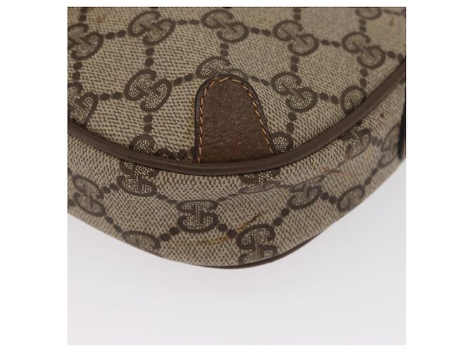 Gucci Borsa GG Supreme Web Sherry Line in PVC beige e oro 89 02 066 Auth 157753 D'oro - vista 15